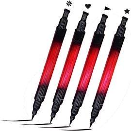 Paquete 4 Delineadores Sello de Figuras negro Delineador De Ojos 2 En 1 Sello Waterproof Eyeline Make Up - Indeleble Waterproof Eyeliner