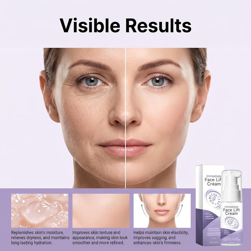 Crema de Lifting Facial Instantáneo, Antienvejecimiento E Hidratante (3PCS)