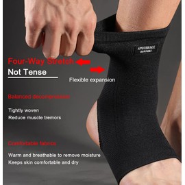 SPOTBRACE Ankle Brace Compression Sleeve(2 PACK),Breathable Ankle Support For Men Women, Foot Compression Sock for Swelling, Plantar Fasciitis, Sprain