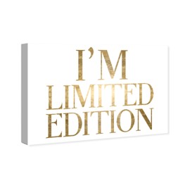 The Oliver Gal Artist Co. Typography and Quotes Wall Art Canvas Prints 'Limited Edition Luxe Foil' Home Décor, 45" x 30", Gold, White