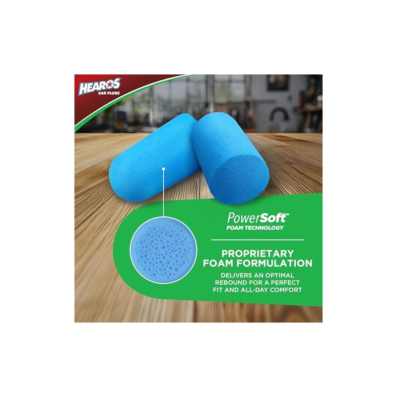 HEAROS Xtreme Protection Series Ear Plugs, Blue, 56 Pair