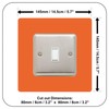 Single Light Switch Surround | Square | Acrylic Back Panel
