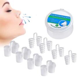 8 Piezas Clips Nasales Tapones para Ronquidos, Antironquidos Clip Nasal, Aliviar dificultad para Respirar y Congestión Nasal, Facilitar la Respiración y Dormir Cómodo
