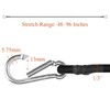 ZHOUBIN 48 Inch Black Bungee Cords with Carabiner Hooks