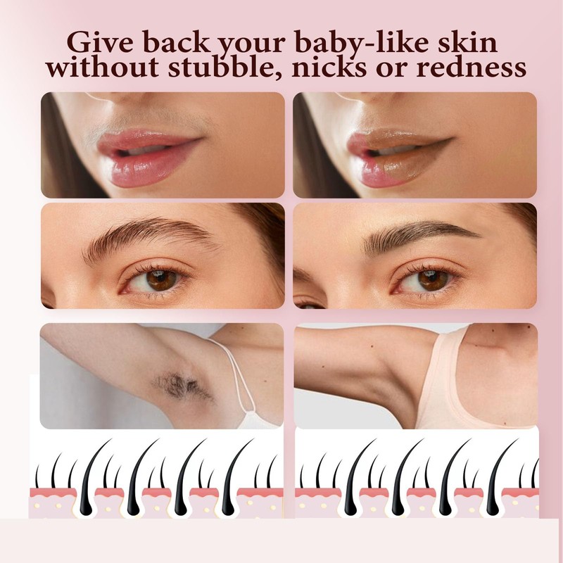 Gurelax Replacement Heads for Flawless Finishing Touch Facial Hair Remover,