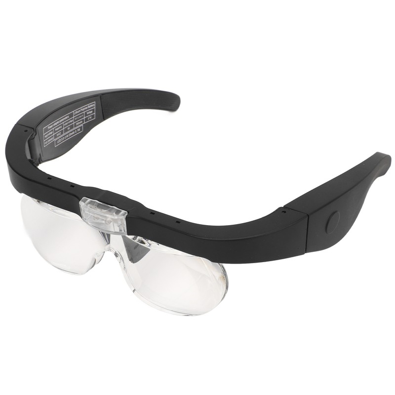 Headband Magnifying Glass Adjustable LED White Light 4 Interchangeable Lenses