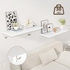 36" Floating Shelves for Wall, 12" Deep Slim White Floating