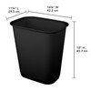 Sterilite 9 Gallon Rectangular Wastebasket Easy to Clean Open Top