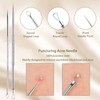 Mitesserentferner Komedonenquetscher Set 5er Pinzetten Set Blackhead Remover aus Edelstahl