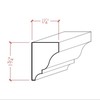 EWSC18 Solid Crown 1-3/4" High x 1-1/4" Deep Moulding. Unfinished,