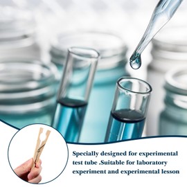 ULTECHNOVO Wooden Test Tube Clip Durable Practical Test Tube Holder for Laboratory Chemical Experiment Accessories 10 Pieces