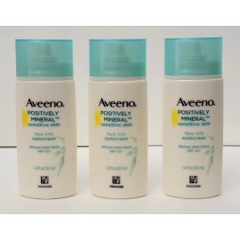 Aveeno 3 pk Aveeno Positively Mineral Sensitive Skin Face Milk Sunscreen 1.4 fl oz U/B