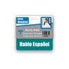 Hablo Español (I Speak Spanish) Badge Buddy Horizontal w/Height &