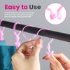 HNYYZL Curtain Clips,50PCS Plastic Curtain Rod Rings,Curtain Rings with Clips,Curtain