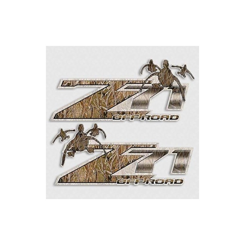 Aftershockit Duck Hunting Shadow Grass 4x4 Decal Set for Z71