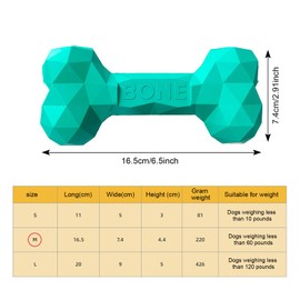 SAVOSWEET Chew Toy Dog Bone Rubber, Dog Toy Bone Indestructible, Dog Bone Medium Dogs Blue, Suitable for Dogs Within 30 kg, Dog Toy for Teeth Cleaning