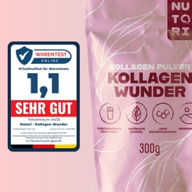 NUTORI - Collagen Powder 300 g - Optimal Bioavailability and Solubility - Grazing - Collagen Hydrolysate Peptides - Produced & Laboratory Tested in Germany - Pack of 3