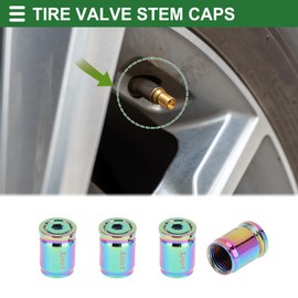 Motoforti Tire Valve Stem Caps Tyre Valve Dust Covers 8x13mm Dustproof Brass Assorted Color 1 Set
