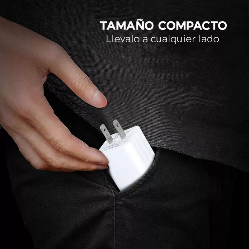 Maíz Adaptador Cubo Cargador 2.1a Pared 2 Puertos 5 Pz