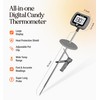 Digital Candy Thermometer with Pot Clip, 10" Long Stainless Steel