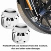 2pcs CNC Aluminum Motorcycle Front Axle Skull Nut Bolt Cover