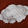 Yizunnu Handmade White Cotton Lace Oval Table Runner 30x120cm