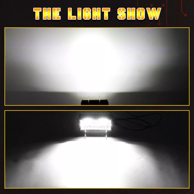 uspart- 2x 7" Led Light Bar Upper Bumper Lamps Fit