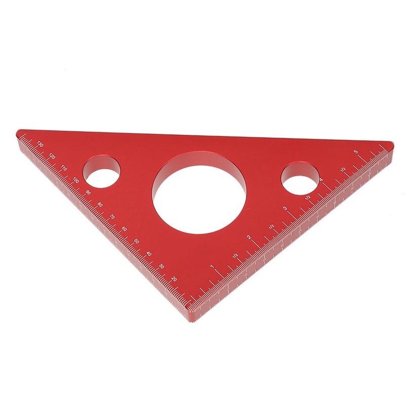 Aluminum Alloy Right Angle Ruler DIY Woodworking Triangle Ruler Measuring