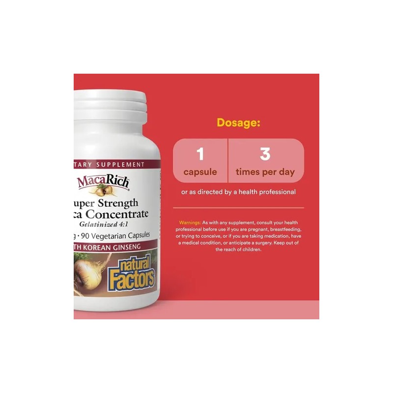 Natural Factors Maca Rich Concentrada De Maca 90caps Veg Sfn