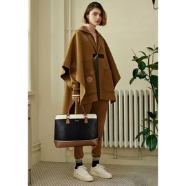 Telena Women's Leather Laptop Bag, 15.6 Inch Shoulder Tote Bag Briefcase for Women, Large Capacity Handbag Bag Black with Brown