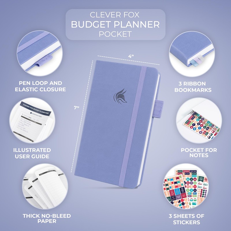 Clever Fox Budget Planner Pocket – Mini Expense Tracker Notebook.