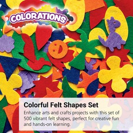 Colorations Felt Shapes - 500 Pieces (Item # BIGFLT)