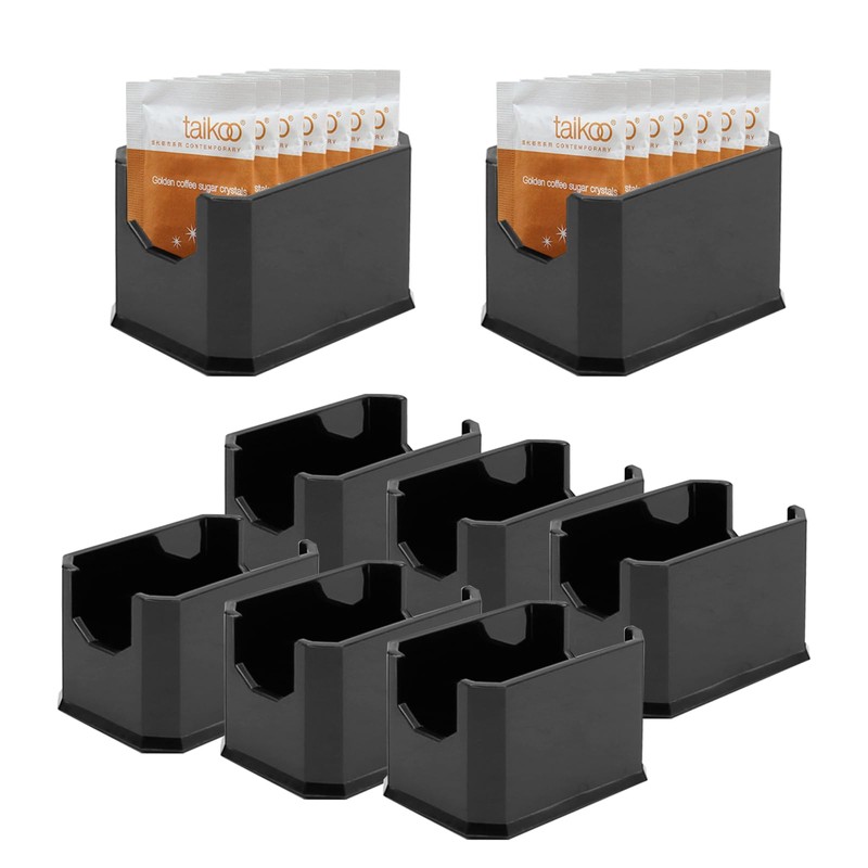 laffoonparts 8Pcs Sugar Packet Holders, Black Acrylic Plastic Sugar Bag