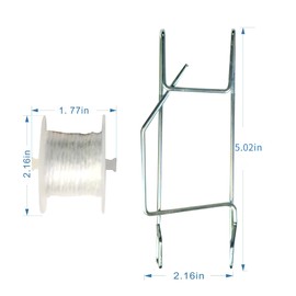 Tinkaori Tomato Trellis Roller Hooks for Greenhouse,Plant Support Hooks with 15M String,Flower Vine Twine Crop Trellis Kit ,12 Pack