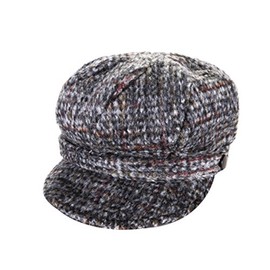 Heritage Traditions Tweed Wool Peaked Newsboy Cap Hat (Grey)