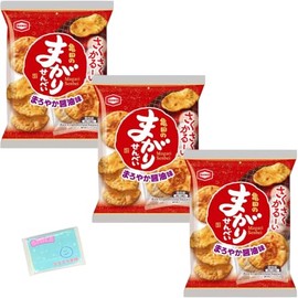 Ｍｏｎｏｌｏｇ Sｔｙｌｅ 亀田製菓 亀田のまがりせんべい まろやか醤油味 16枚入 ×3袋セット ★スラスラ本舗オリジナルポケットティッシュ付き★