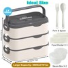 Bento Box Adult Lunch Box, Stackable 3 Layers Large Capacity
