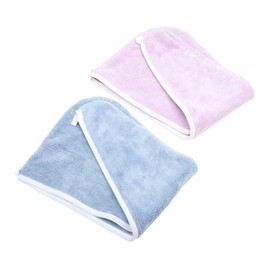 FOMIYES 2pcs Fine Details Hair Drying Cap Absorbent Hair Towel Wrap for Women Turban Head Wrap