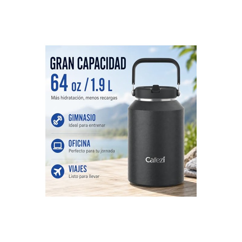 Termo de Acero Inoxidable al Vacío 64 oz con Asa