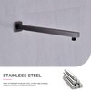 Square Shower Arm with Flange 16 Inch Wall Mounted Rainfall