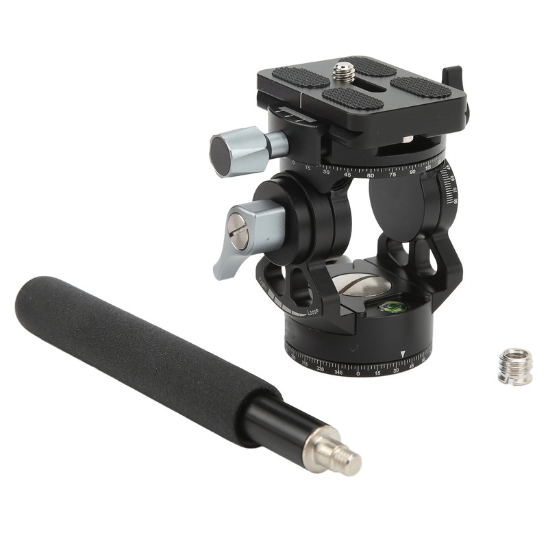 Video Tripod Head Aluminium Alloy Adjustable Portable Damping Stable Fluid