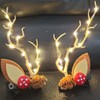 Bartosi LED Light Christmas Hair Clips Reindeer Antlers Xmas Hairpins