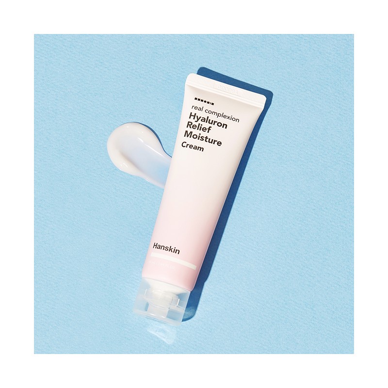 Hanskin Hyaluronic Relief Moisturizing Cream 50ml + Water Moisture Sun