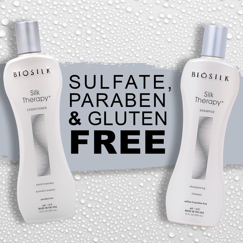 BioSilk Silk Therapy Duo Set, Shampoo & Conditioner for Gentle