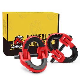 A-BOAR 1/2 Safety Chain Connector Link, 2pack Hammerlock Coupling Link for Trailer Chains Connect, Drop Forged Steel Tow Hitch Safety Chain Connector Link, Red