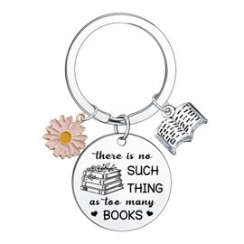 Ghloyza Book Lover Gift Bookish Gift Keyring for Women Book Stuff Books Club Gift for Readers Birthday Bookworm Jewellry