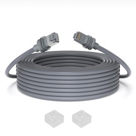 Starlink Cable Gen 3 75FT/23M Starlink Replacement Cable Gen 3 for Starlink Rectangular Satellite V3 Extension Cord with End Cap Gray Weatherproof Outdoor 23M/75FT