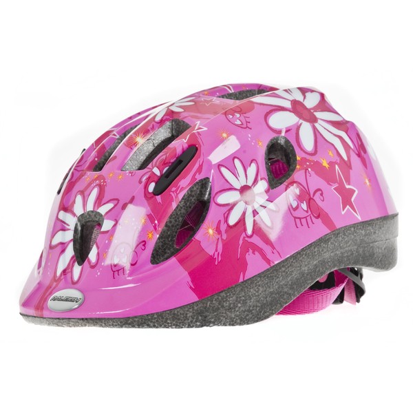 Raleigh - CSH205S - Mystery Lightweight Adjustable Children's Cycling Helmet Size 48-54cm Pink Flowers Pattern