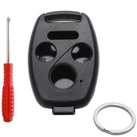 Key Fob Shell Case Fit for Honda Accord Civic Ex Pilot Keyless Entry Remote Key Housing Replacement Key Shell Casing Blank Without Blade (3+1 Buttons)