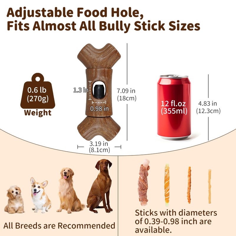 JoyBruko Bully Stick Holder for Dogs - for Aggressive Chewers